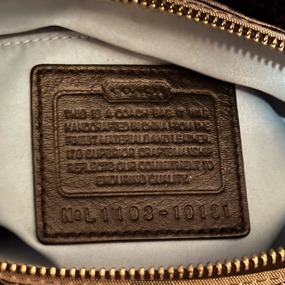 Coach Black and Gray Shoulder Bag with Signature Pattern - Picture 9 of 10